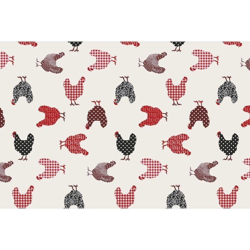 Tissu motif poules mini Poulettes Tissu motif poules mini Poulettes