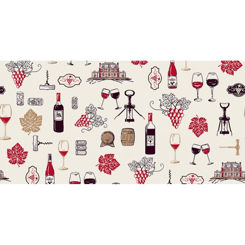 Tissu à motif vin Vignoble Tissu à motif vin Vignoble