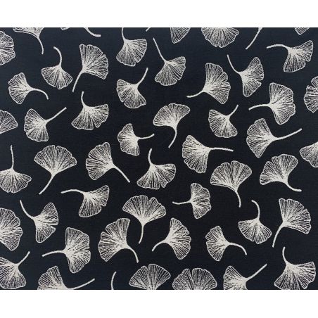 Tissu Jacquard à motif fleurs de Ginkgo réversible