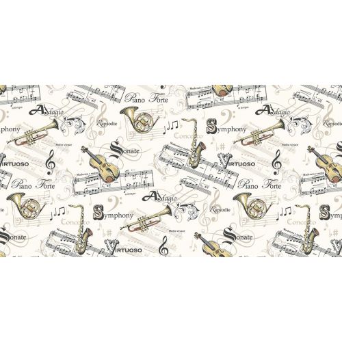 Tissu à motif musique Virtuoso