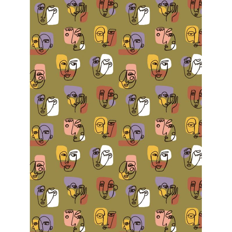 Tissu à motif visages Pablo Tissu à motif visages Pablo