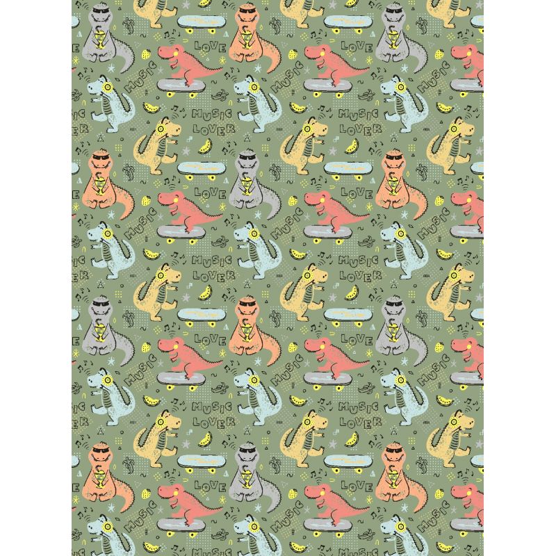 Tissu à motif enfant Dino