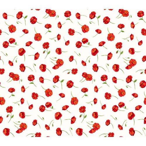 Tissu à motif fleurs Coquelicot size:60