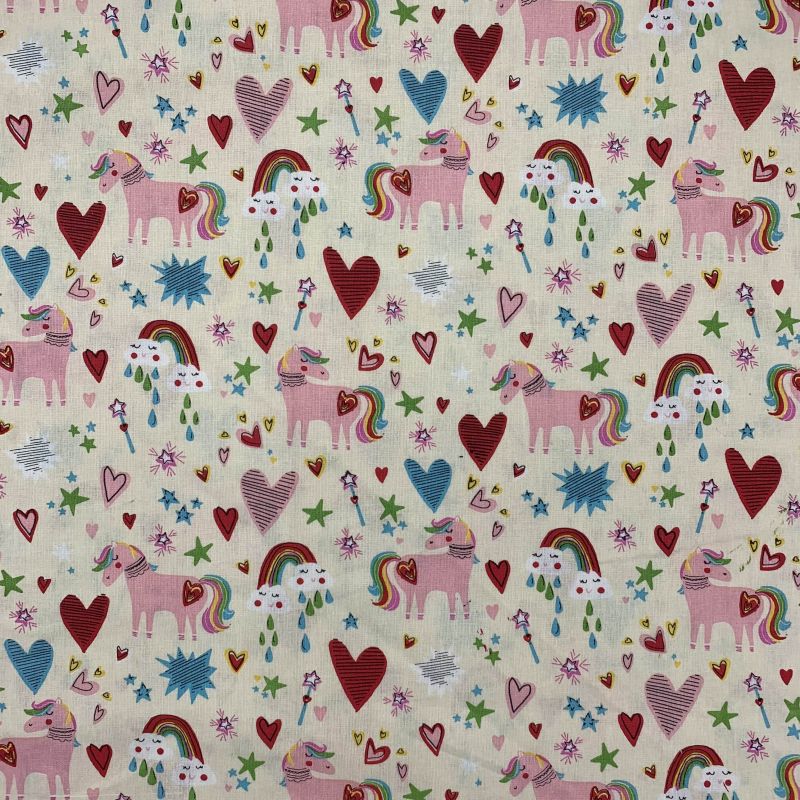 Tissu à motif licorne Lollipop size:42.66 Tissu à motif licorne Lollipop size:42.66
