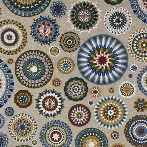Tissu motifs cercles Mandalas size:52