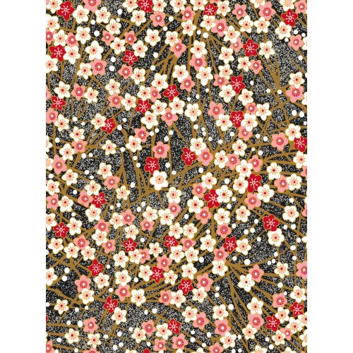 Tissu à motifs fleurs Japon Oeko-Tex