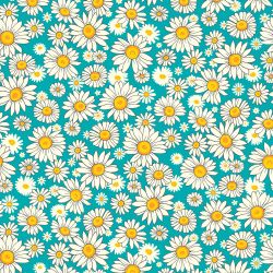 Tissu motif fleurs Pâquerettes