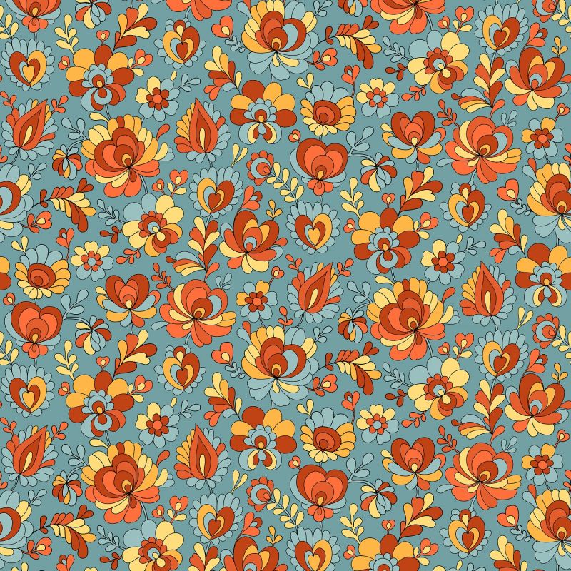 Tissu thermocollant Vintage flower