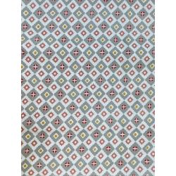 Tissu à motif carreaux Ciment