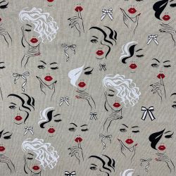 Tissu Palace motif visage Coco