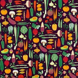 Tissu à motif légumes...