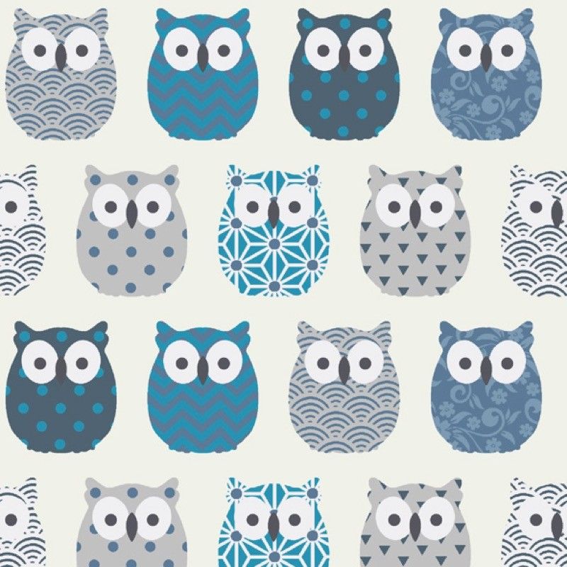 Tissu motif mini hiboux Tissu motif mini hiboux
