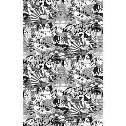 Tissu coton motifs Manga Kawai