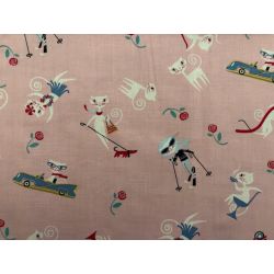 Tissu coton motif chats...