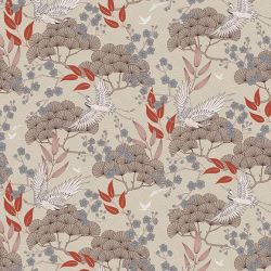 Tissu Bachette motifs grues...