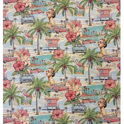 Tissu jacquard  motif...