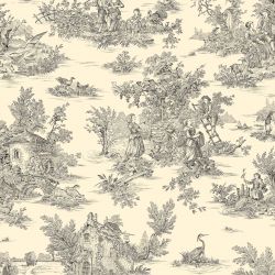 Tissu en lin motif toile de...