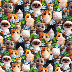 Tissu coton digital en 3D...
